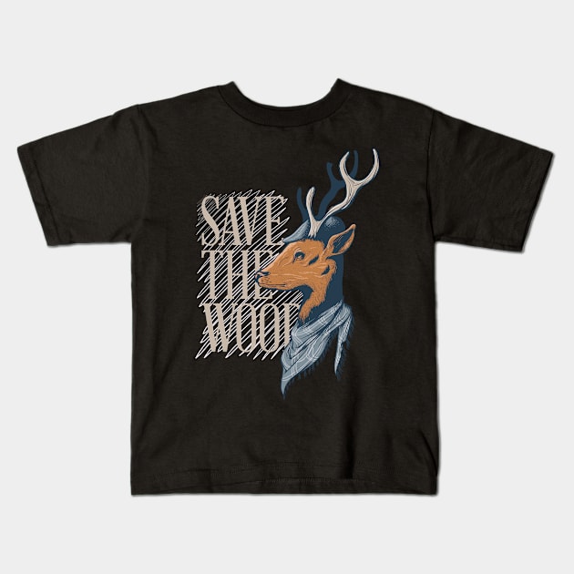 Save the wood Kids T-Shirt by FunSillyShop